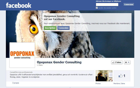 Opoponax Facebook-sida
